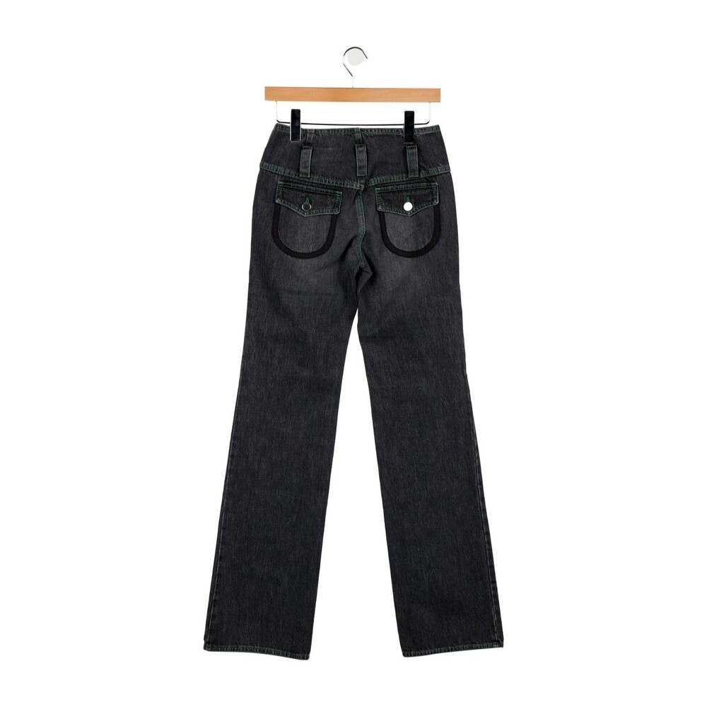 Cormio Womens Wide Leg Black Denim Robin Jeans Size MEDIUM x 36 Tall Italy